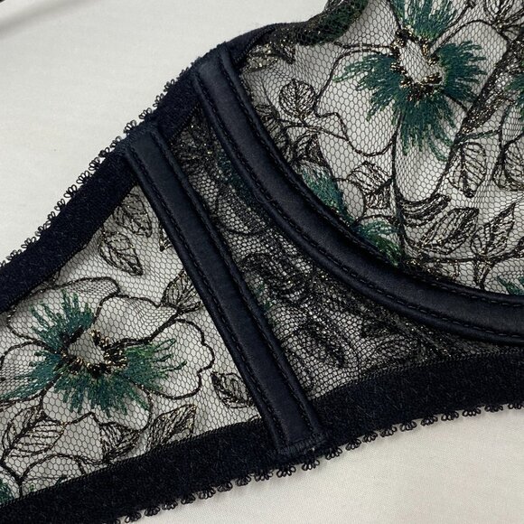 Agent Provocateur Castalia Black Gold Bra 36B - Picture 15 of 16